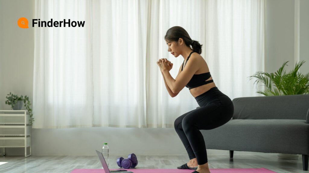 Collage of bodyweight exercises - push-ups, squats, and lunges for effective home workouts