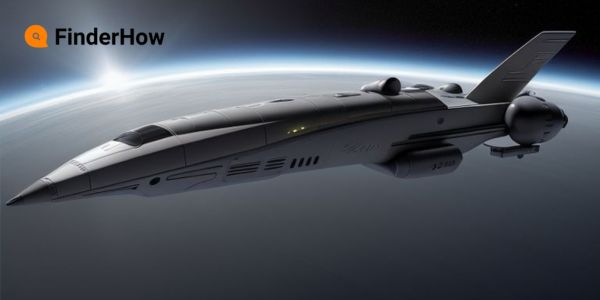 A sleek spacecraft with advanced propulsion systems.