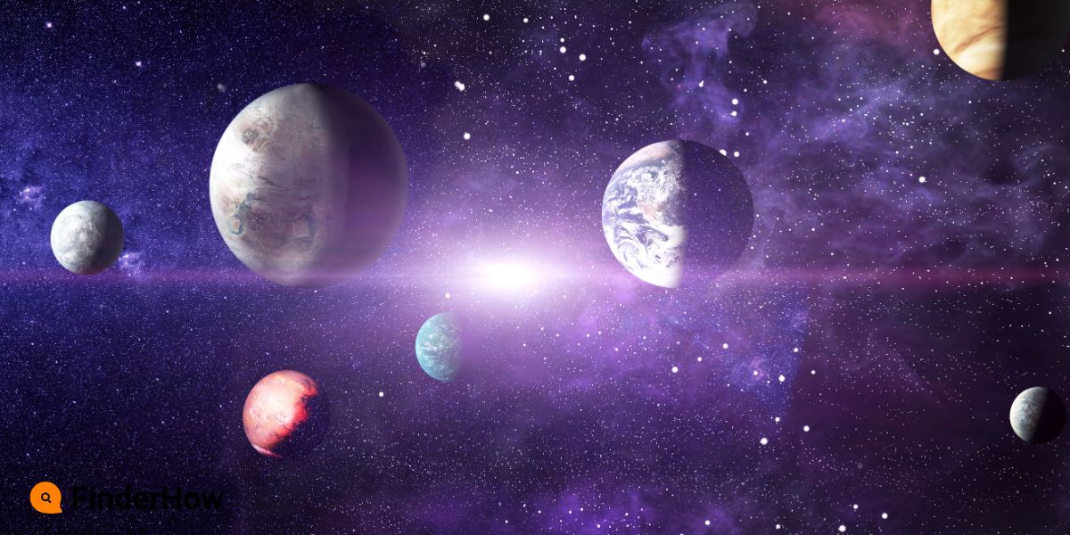 A swirling galaxy with bright stars and a vast nebula against the backdrop of space finderhow.com