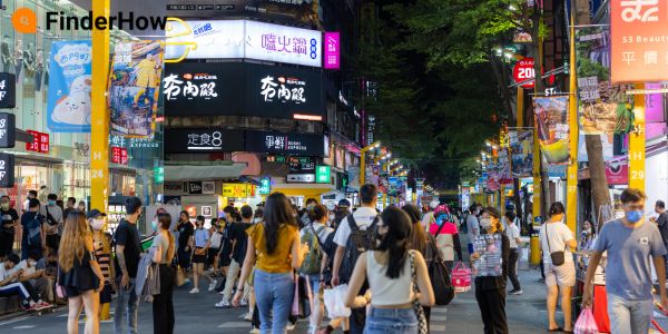 Colorful street market bustling with life in an Asian city Post-Pandemic Bucket List Trips