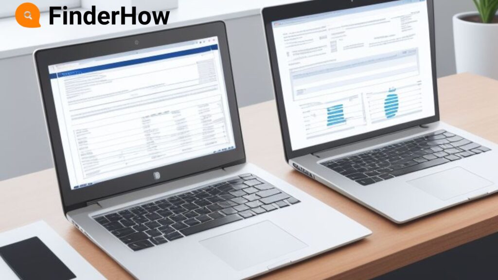 Image of a laptop screen with a tax filing software displayed tax-season-survival-guide