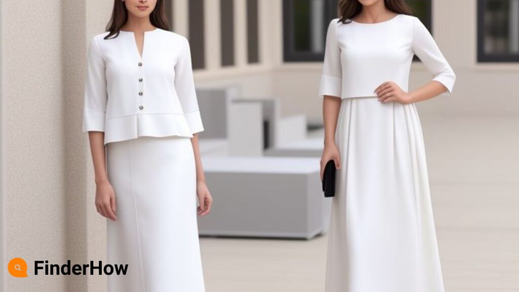 Image of models in outfits made from ethically sourced, sustainable materials