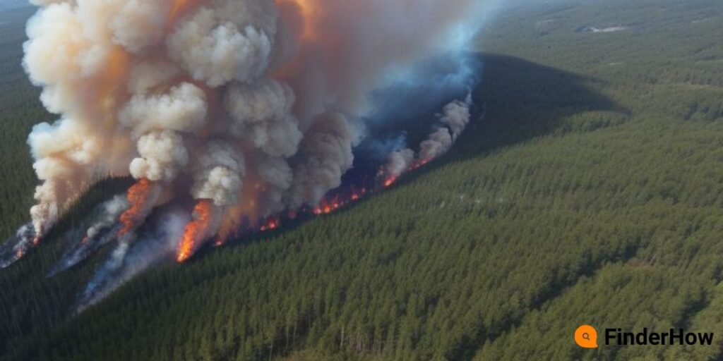 Wildfire raging through a forest The Impact of Climate Change