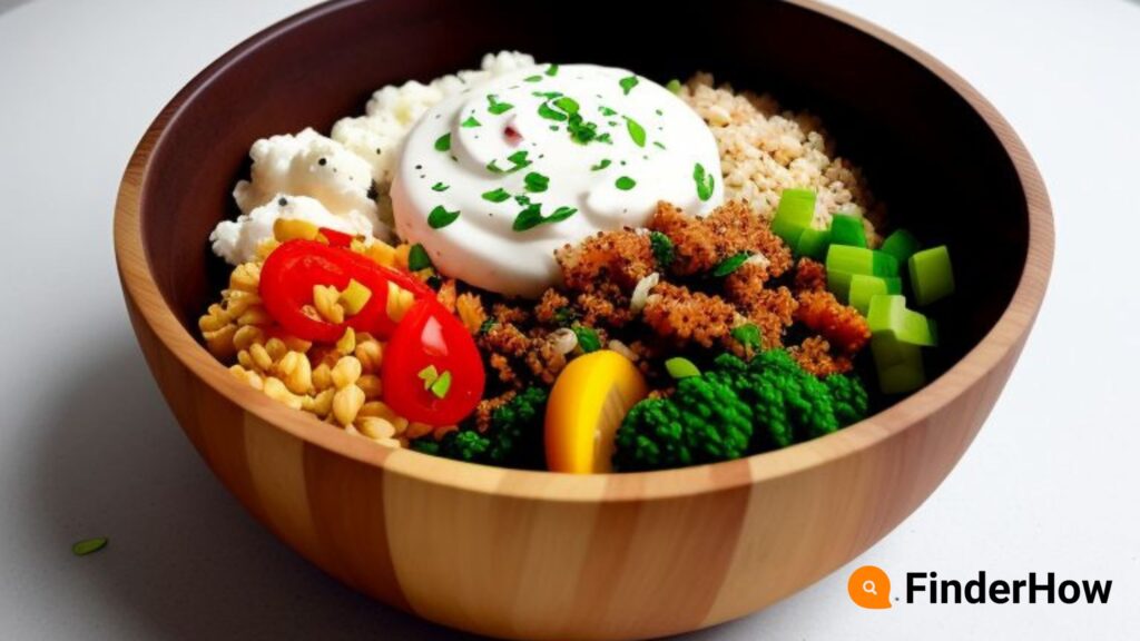 leftovers transformed into a grain bowl